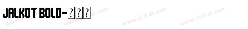 jalkot bold字体转换